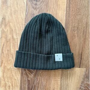 C H Forest Green Ribbed Unisex Beanie GUC